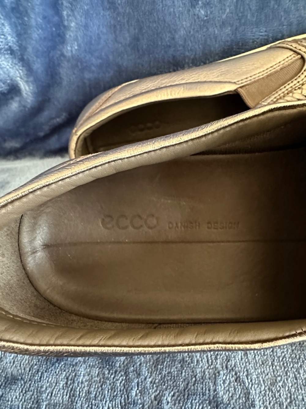 Ecco Women's Brown Woven Slip-On Loafers Golden Bronzev - Picture 6 of 8